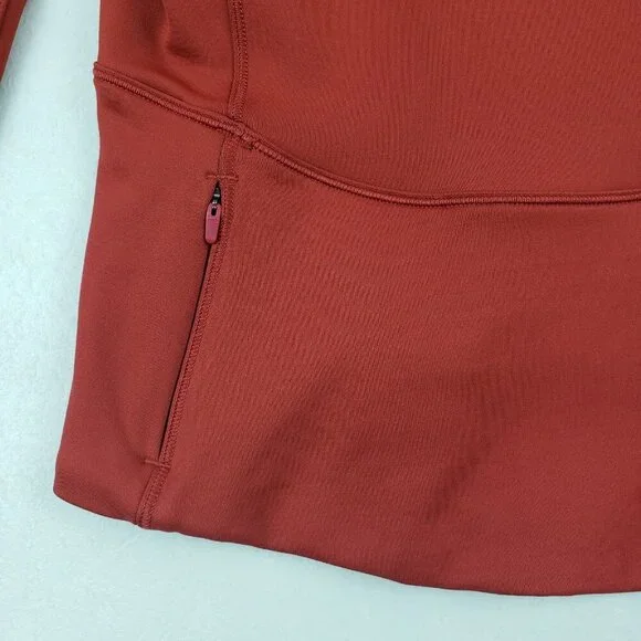 Lululemon Always Alert 1/2 Zip Jacket Womens 6 Magma Orange Red Running Athletic - Picture 12 of 16
